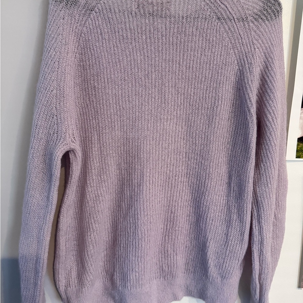 LOFT Lavender Crewneck Knit Sweater